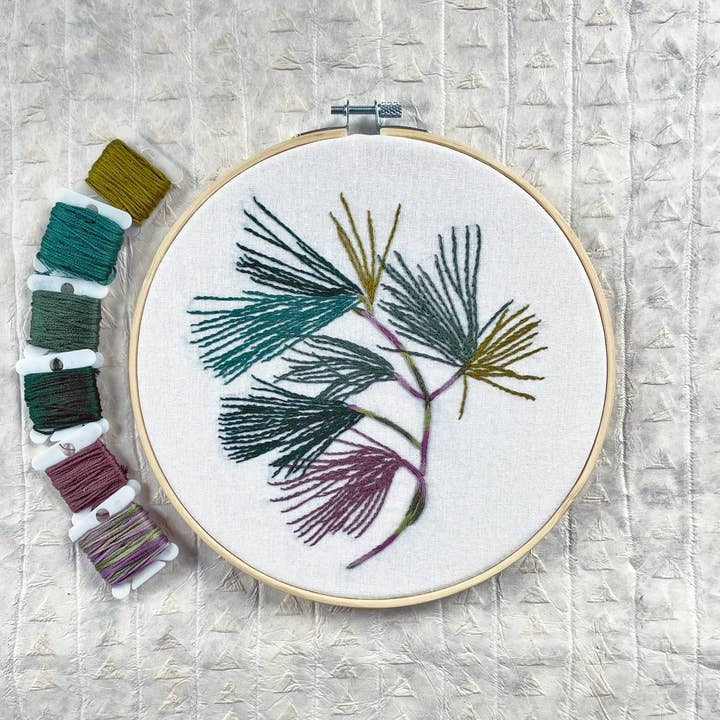 Pine bough embroidery kit