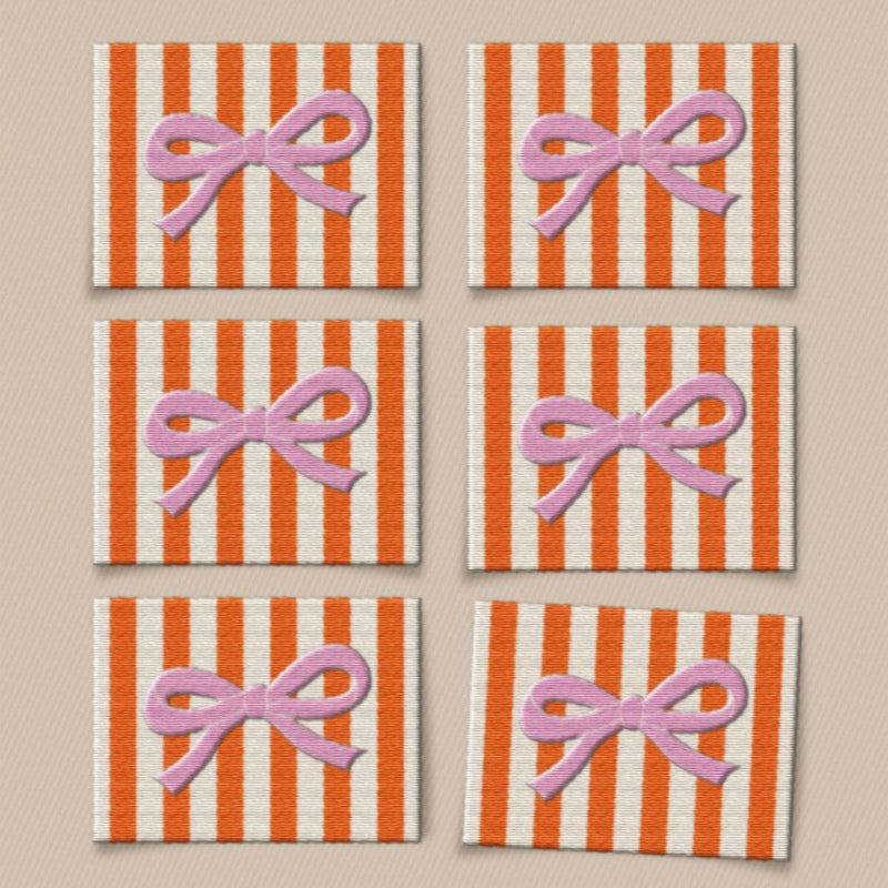 Pink Bow Garment Labels Matchy Matchy Sewing Club