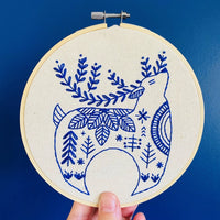 Hygge Reindeer Complete Embroidery Kit Kit Hook, Line & Tinker