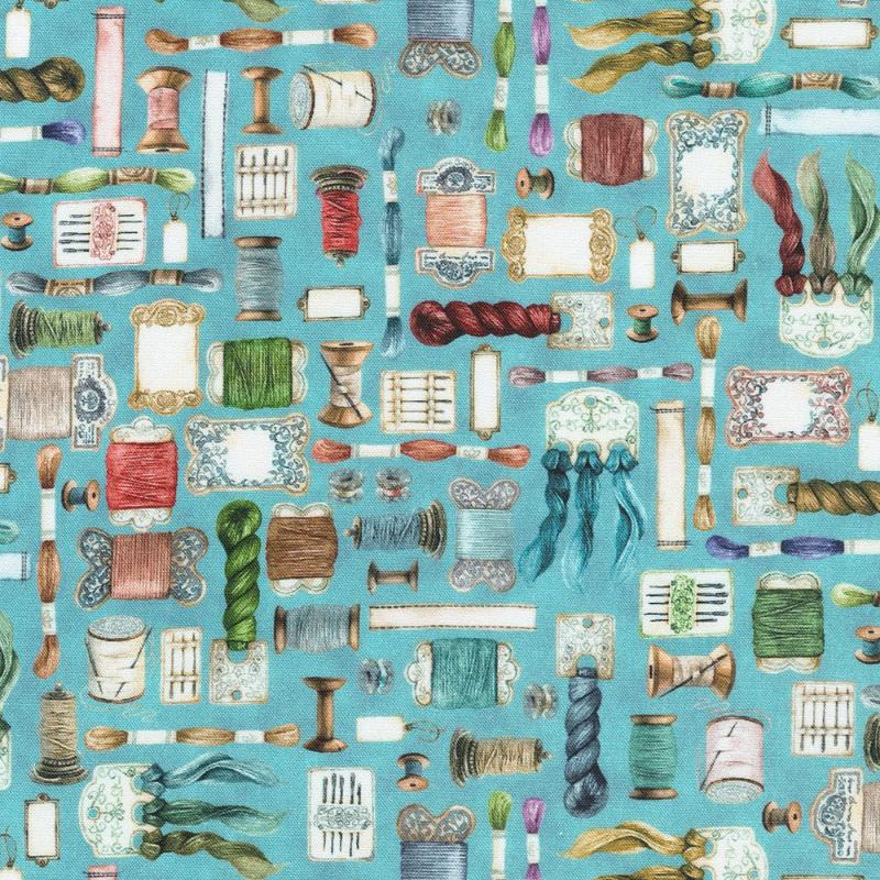 Make it Sew Thread by Robert Kaufman in Dusty Blue Fabric Robert Kaufman