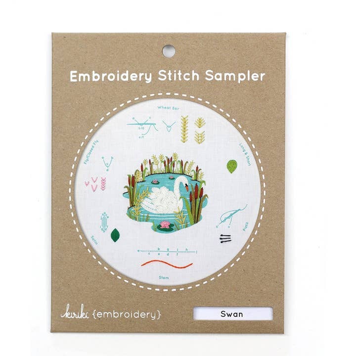 Swan stitch sampler