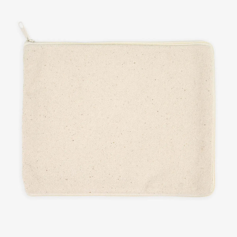 Beige pouch on a white background