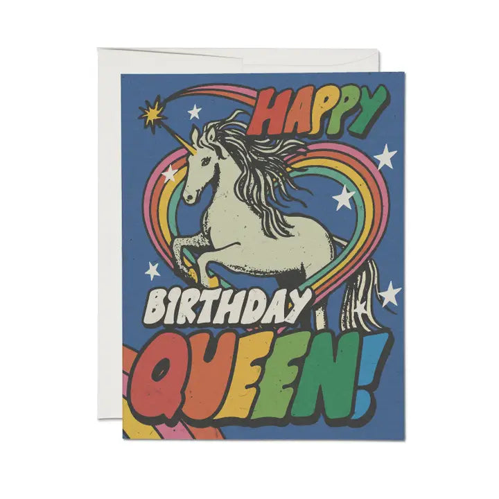 Happy Birthday queen unicorn card