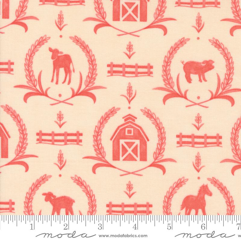Willows Farm Yard  by Moda in Blush