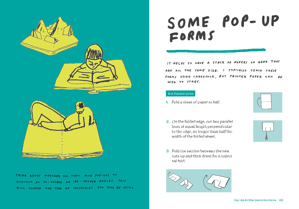 Instructional page on creating pop-up forms with illustrations and text.