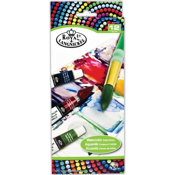 Set of 12 Watercolor Tubes Paint Royal & Langnickel