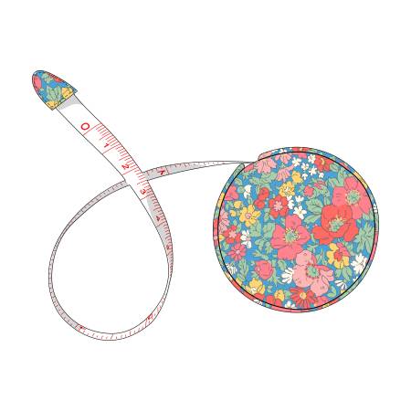 Cosmo Flower Tape Measure Notions Liberty Fabrics