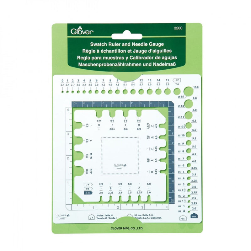 Swatch Ruler and Needle Gauge Tools Clover