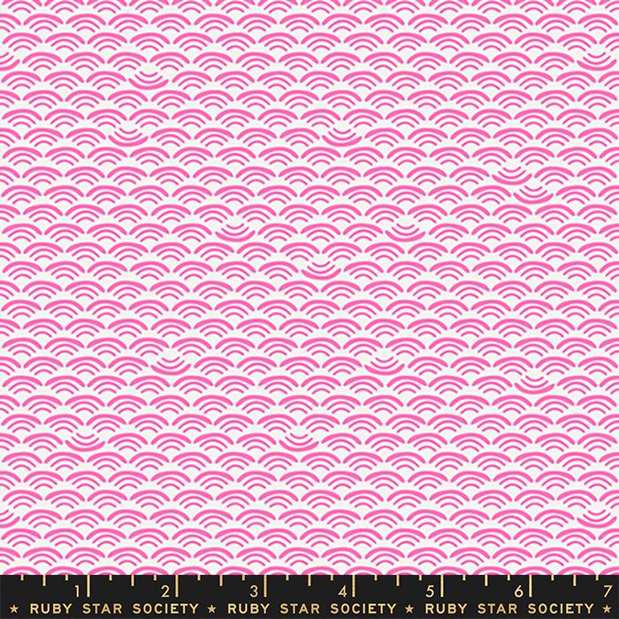 Koi Pond Smile and Wave by Ruby Star Society in Lipstick Fabric Ruby Star Society