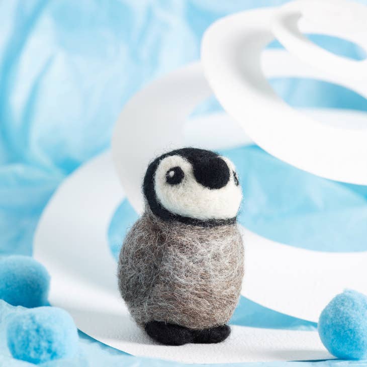 Baby Penguin Mini Needle Felting Kit Kit Hawthorn Handmade