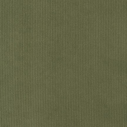 Corduroy 14 Wale in Olive Fabric Robert Kaufman