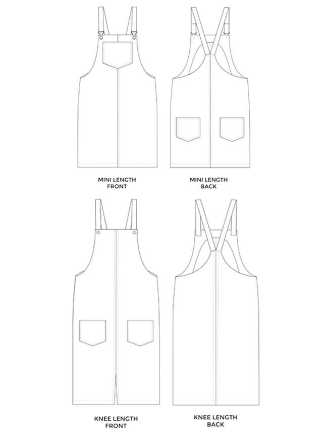 Sew a Cleo Overalls Dress Past Workshop Brooklyn Craft Company