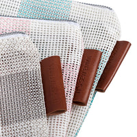 Gingham Mesh Project Bag Set Storage Brooklyn Craft Company