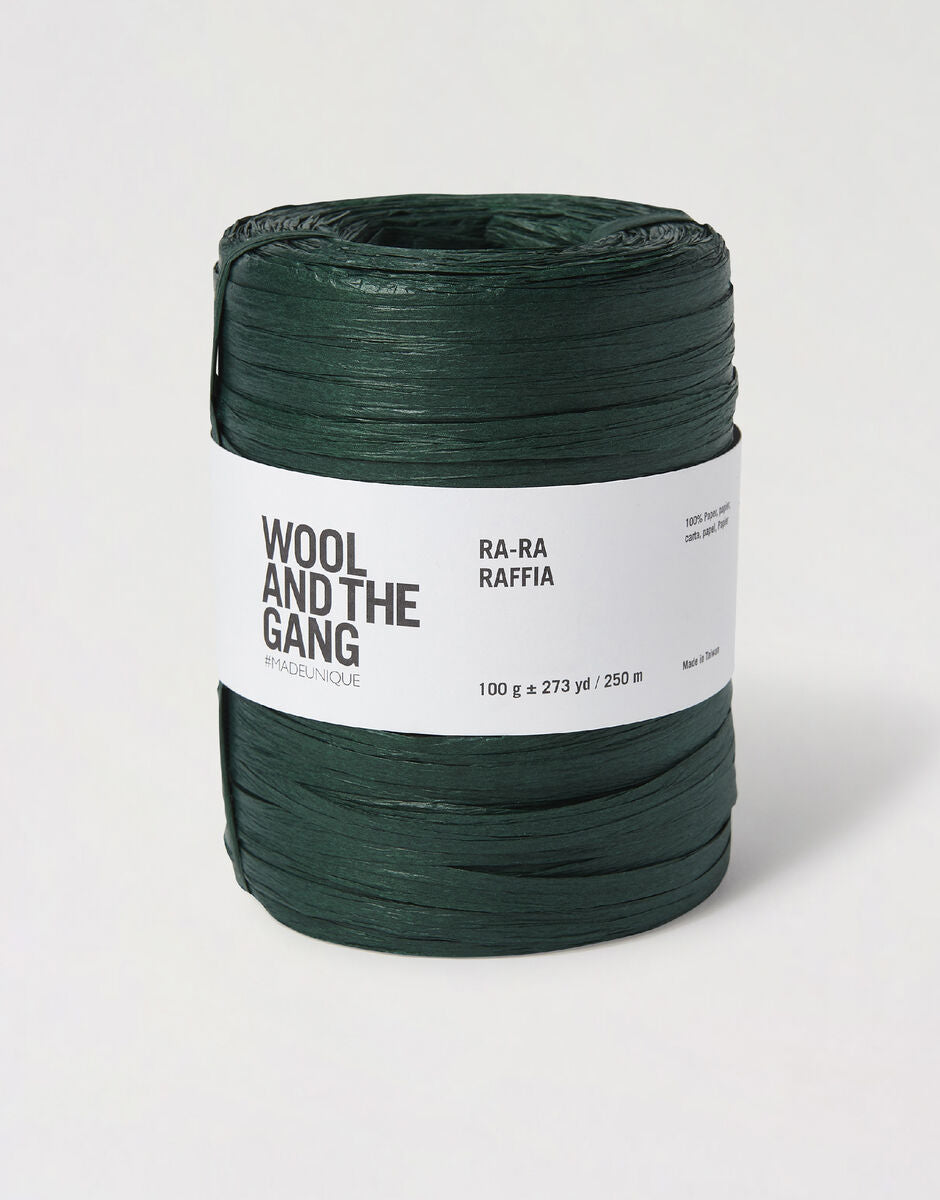 Wool and the Gang Ra-Ra Raffia Yarn Wool and the Gang Bottle Green