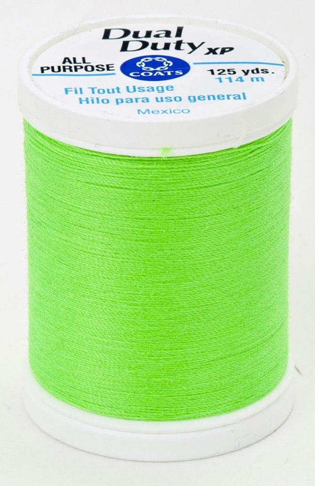 Dual Duty XP All Purpose Thread #9265 Neon Green Thread Coats & Clark