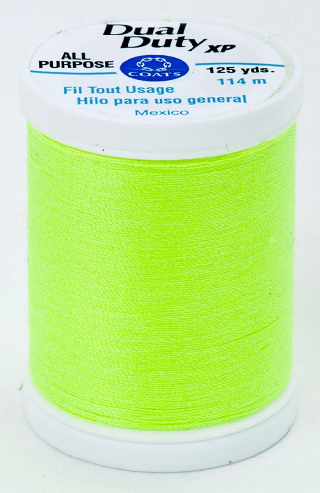 Dual Duty XP All Purpose Thread #9271 Neon Bright Yellow Thread Coats & Clark