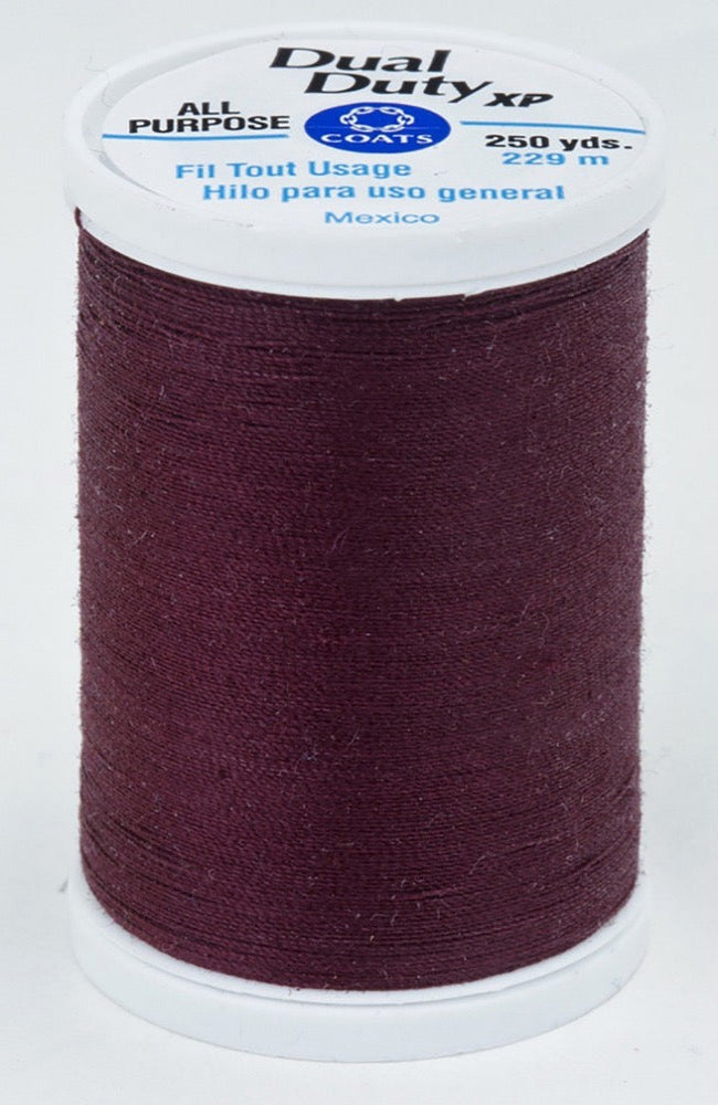 Dual Duty XP All Purpose Thread #2980 Maroon Thread Coats & Clark
