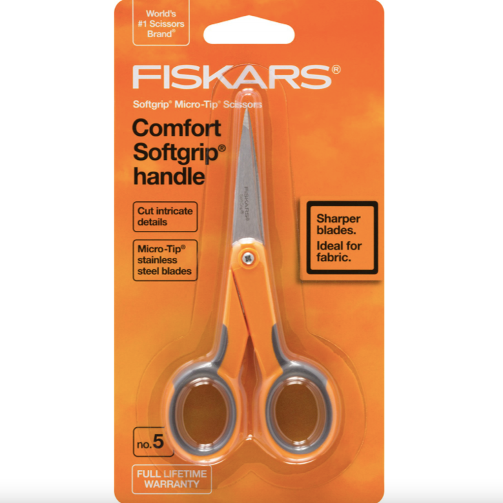 5" Softgrip Micro Tip Scissors Notions Fiskars