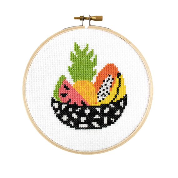 Fruit Bowl Cross Stitch Kit Kit The Stranded Stitch