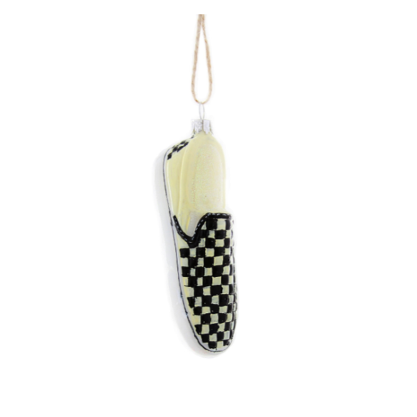 Checkered Shoe Ornament Ornament Cody Foster and Co.