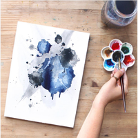 Modern Abstract Watercolor Painting Past Workshop Brooklyn Craft Company