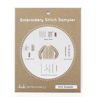 Embroidery Stitch Sampler Kit - Sweater Kit Kiriki Press