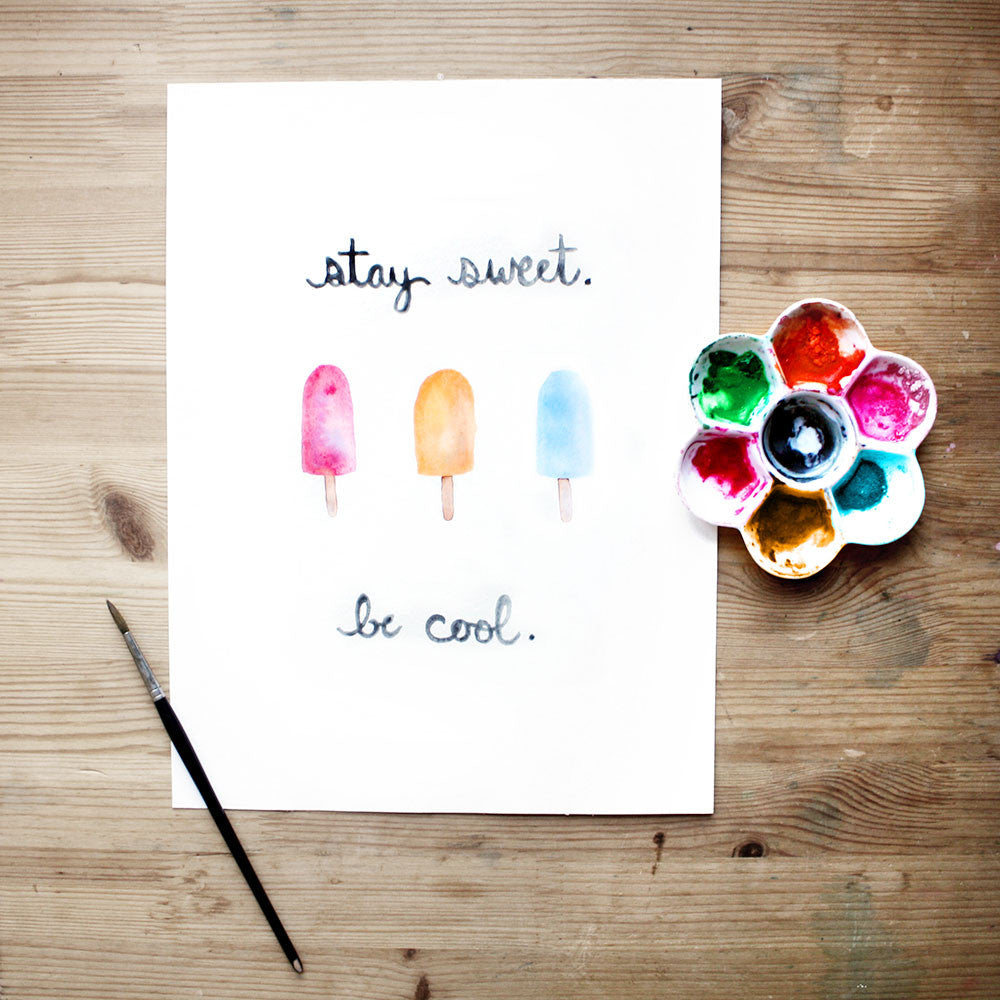 Watercolor Popsicle Painting Workshop Past Workshop Brooklyn Craft Company