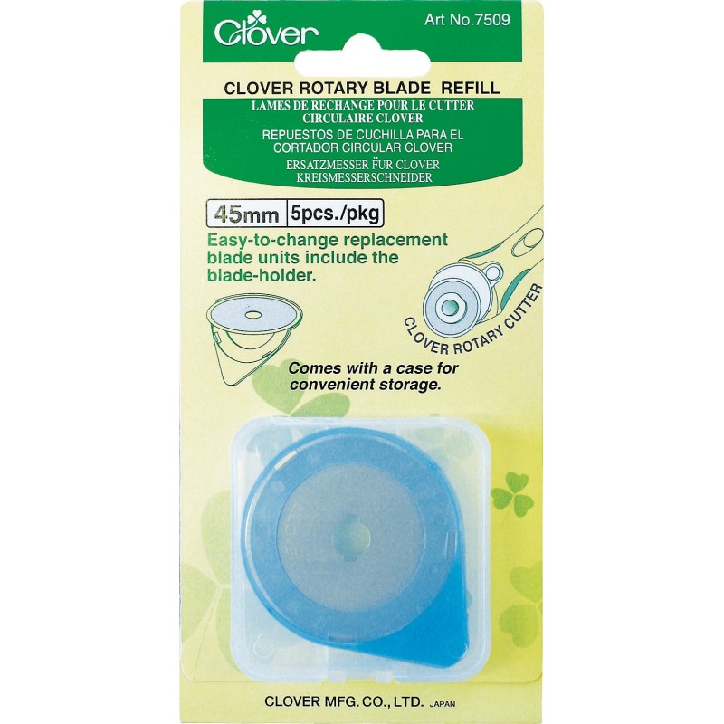 45mm Rotary Cutter Blade Refill - 5 pack Tools Clover