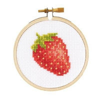 Mini Strawberry Cross Stitch Kit Kit The Stranded Stitch