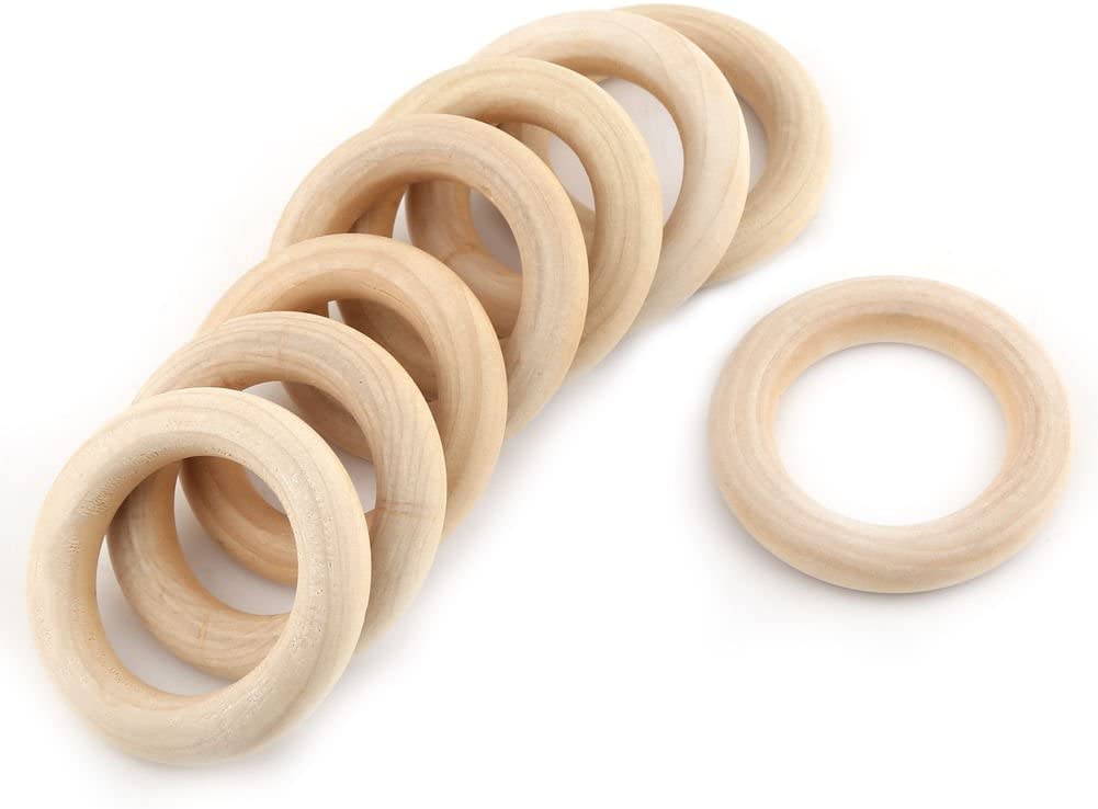 Wood Macramé Ring - 2.25 in Craft Brooklyn Craft Company